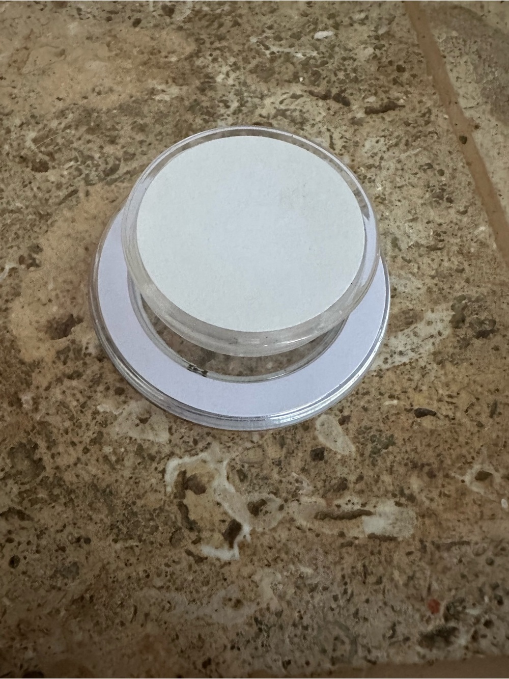 Clear Round Acrylic pop socket phone Stand with White Insert